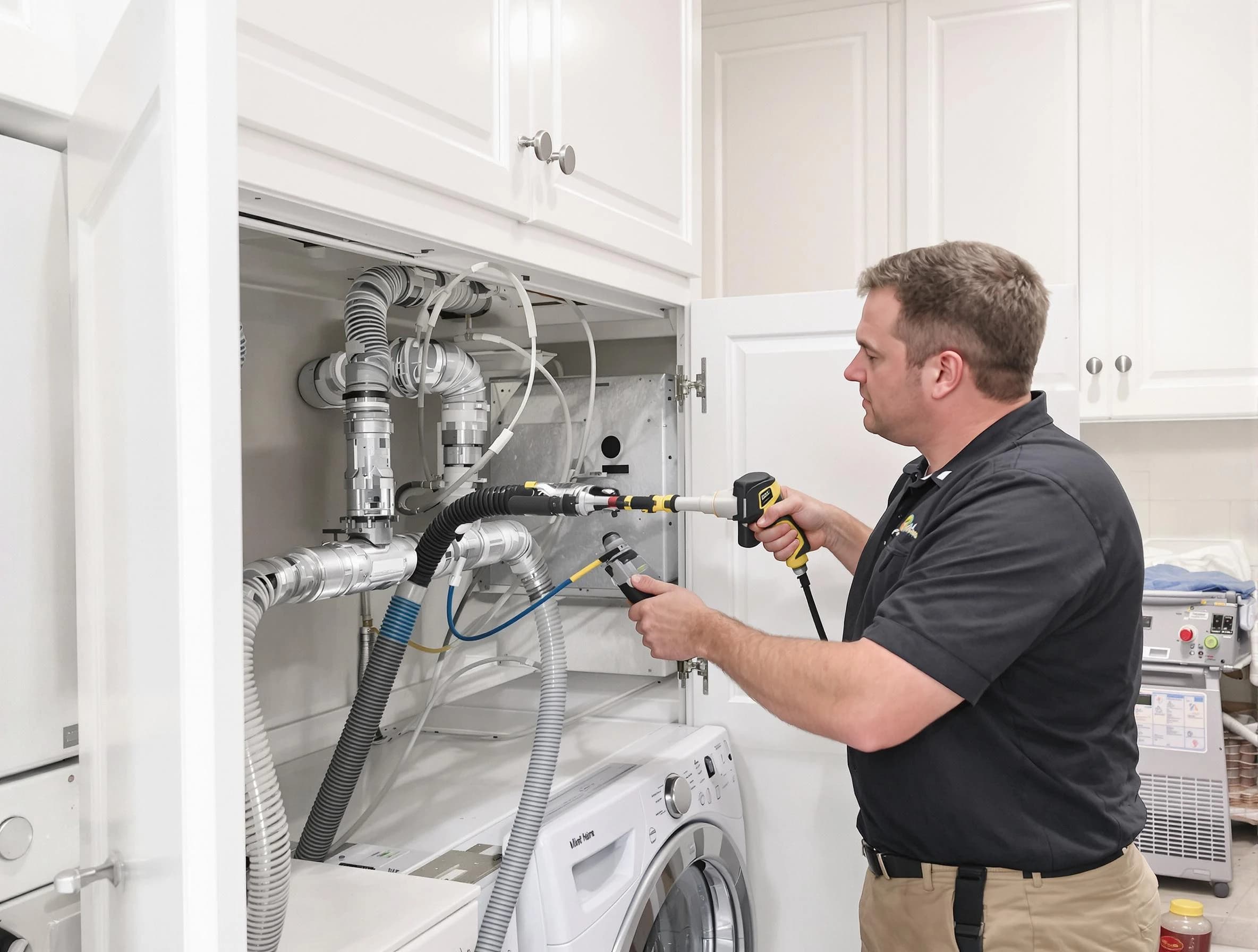 Swissvale Dryer Vent Cleaning professional removing severe blockage from a clogged dryer vent in Swissvale