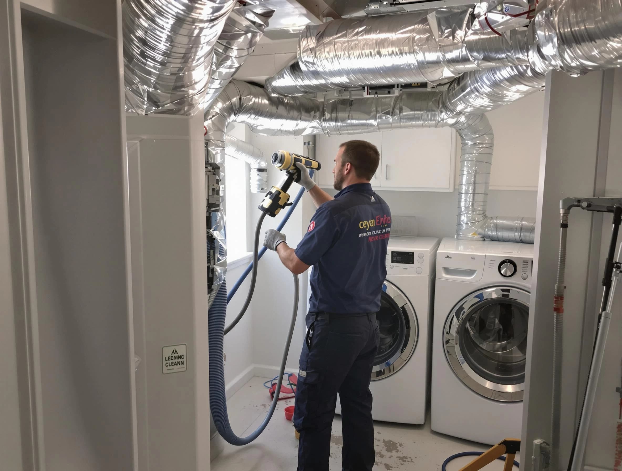 Swissvale Dryer Vent Cleaning specialist using advanced equipment for thorough duct cleaning in Swissvale