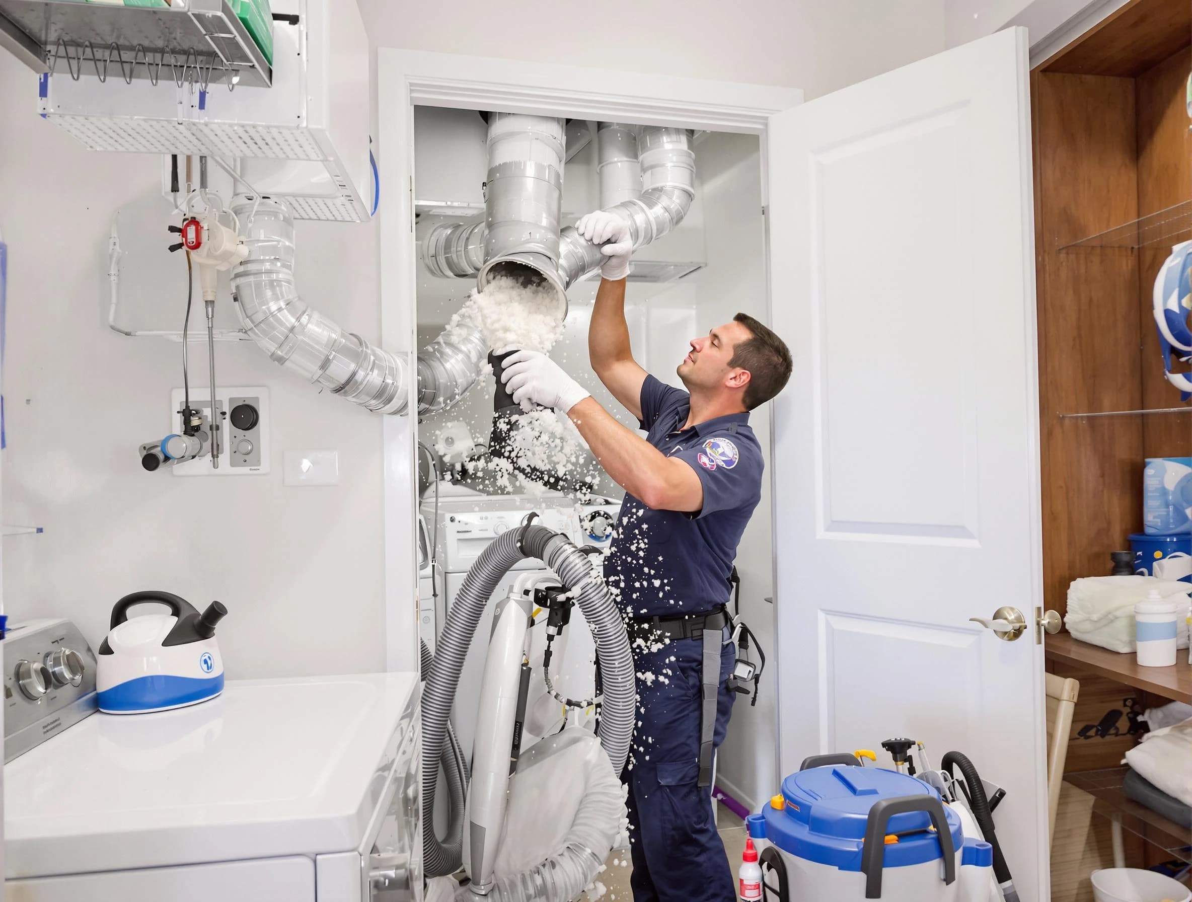Swissvale Dryer Vent Cleaning technician delivering thorough residential dryer vent cleaning service in Swissvale